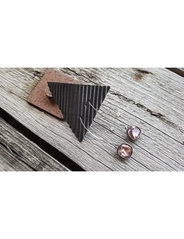 Damen Modeschmuck Ohrhänger grau rose Metall Kunststoff 680029