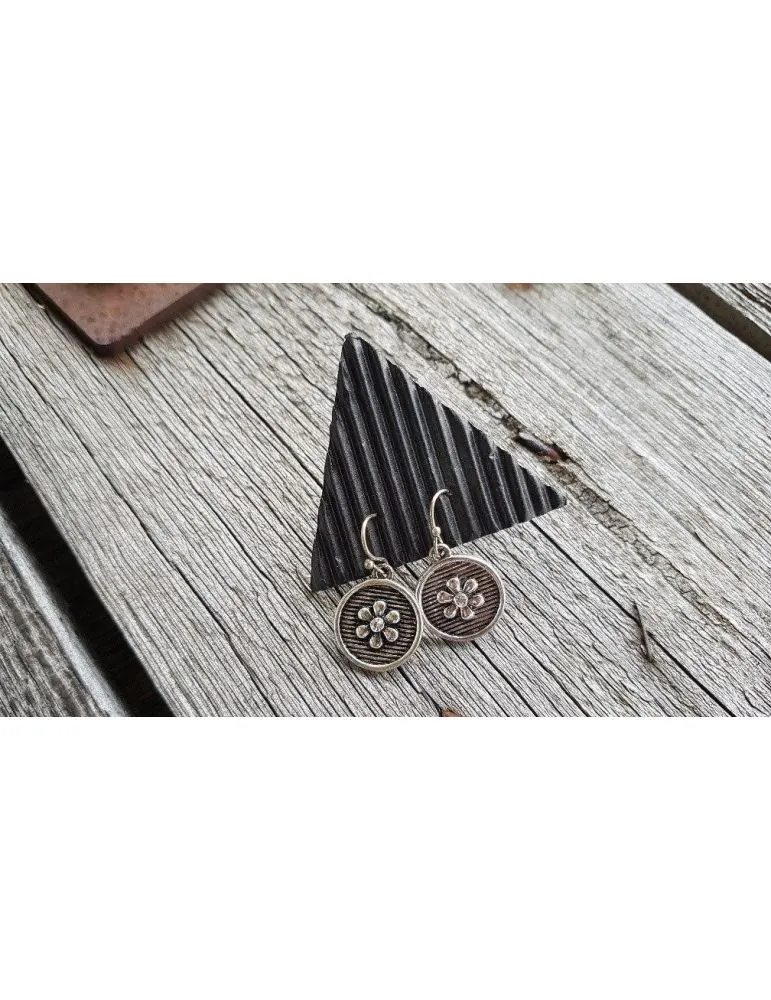 Damen Modeschmuck Ohrhänger altsilberfarben Metall Kunststoff 8033980