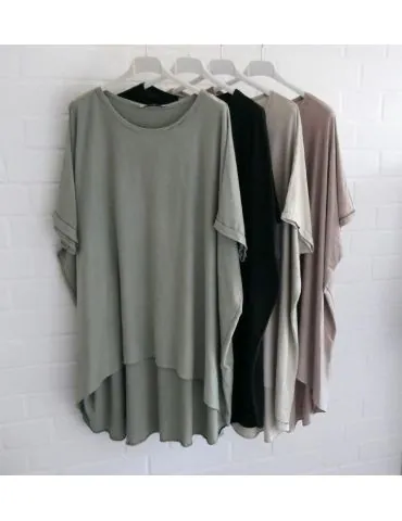 Damen Tunika Shirt Rundhals beige uni...