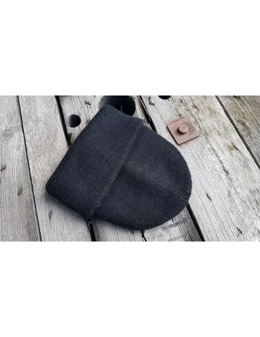 Kuschelig warme Damen Strick Mütze schwarz black uni Viskose Kaschmir
