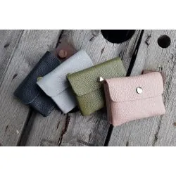 Portemonnaie Geldbörse Börse klein beige Echtes Wildleder 1120W