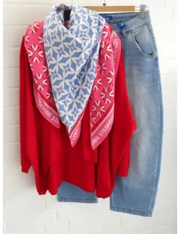 ESViViD Damen Pullover V-Ausschnitt rot red...