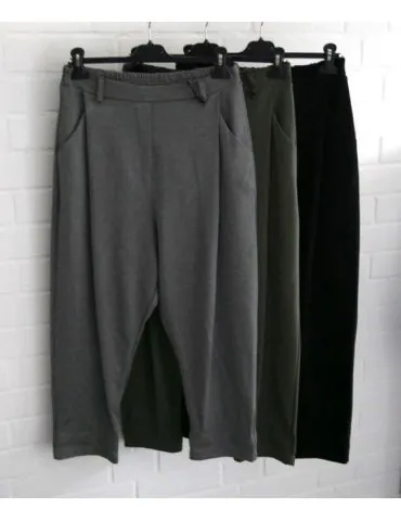 Xuna Damen Hose Baggy Jersey oliv grün uni Onesize 38 - 42 62562