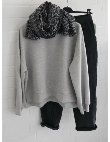 Leichter XXL Damen Schal Tuch hellgrau schwarz...