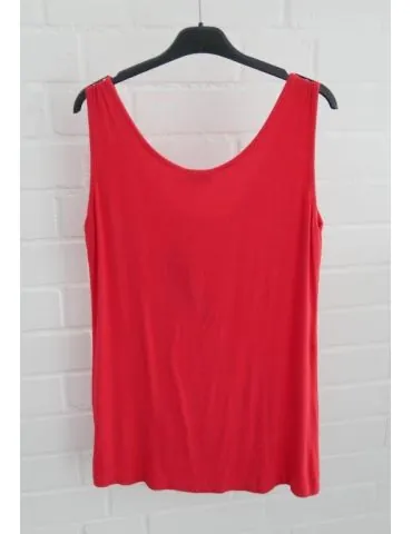 Xuna Damen Basic Top Shirt rot red weiter mit Viskose Onesize 38 - 44 0650