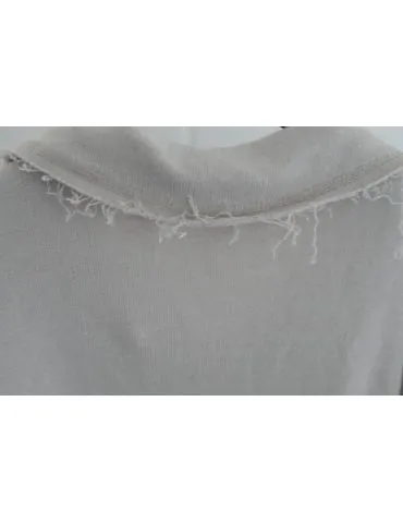 Damen langarm Sweat Shirt Polokragen beige uni Baumwolle Onesize 38 - 44 83761