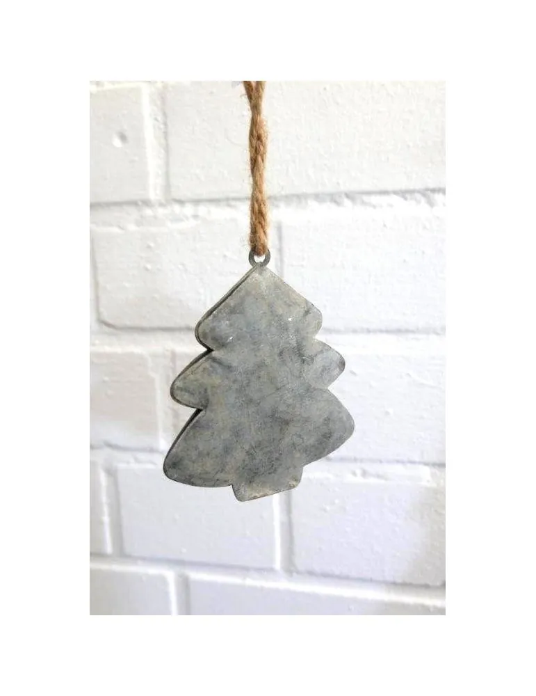 Deko Metall Weihnachtsbaum Zink Vintage klein Adventszeit ca. 11 cm