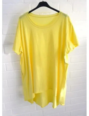 Damen Shirt A-Form kurzarm gelb Baumwolle Onesize ca. 38 - 46 6036