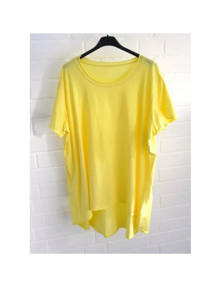 Damen Shirt A-Form kurzarm gelb Baumwolle Onesize ca. 38 - 46 6036