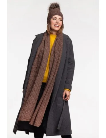 PaMaMi Damen Winterschal Schal schwarz black...