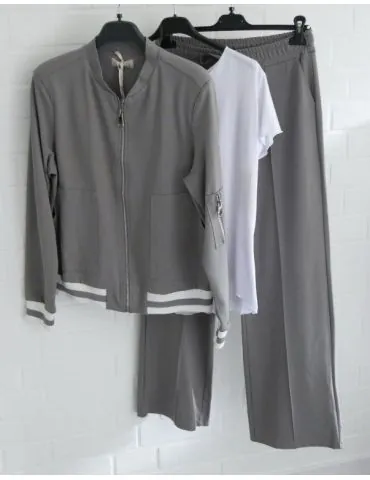 Damen Shirt kurzarm weiß white mit Viskose Wellen Onesize 36 - 40 8420V