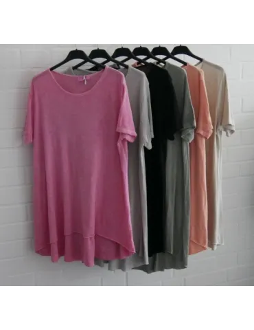 ESViViD Damen Tunika Shirt A-Form grün kurzarm...