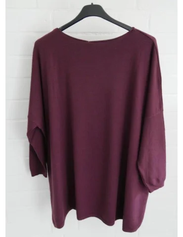 ESViViD Damen Pullover rosenholz Rundhals Onesize ca. 38 - 46 mit Viskose 2232