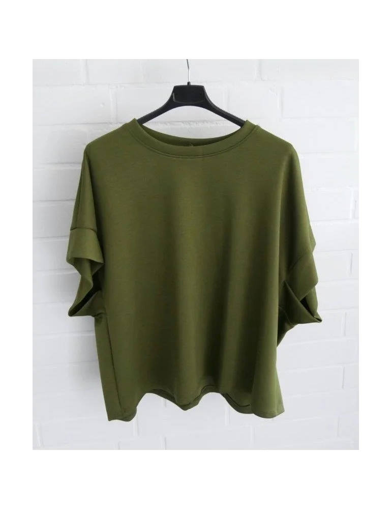 Grüner Damen Sweatshirt Pullunder ohne Ärmel in Oversize Passform