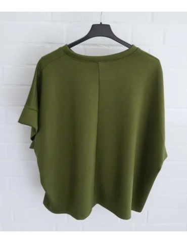 Grüner Damen Sweatshirt Pullunder ohne Ärmel in Oversize Passform