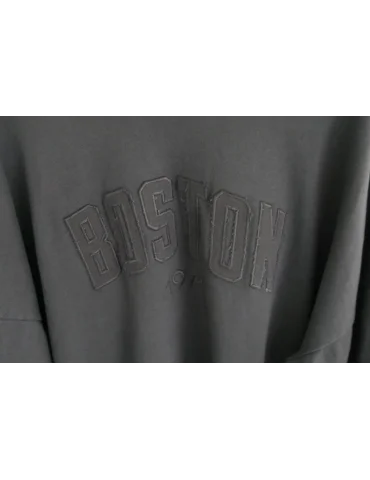 Dunkelgraues Sweatshirt Boston 1977 Oversize Look