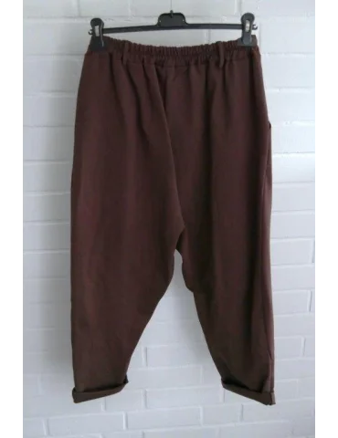 Xuna Damen Hose Baggy Jersey braun uni Onesize 38 - 42 62562