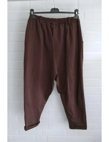 Xuna Damen Hose Baggy Jersey braun uni Onesize 38 - 42 62562