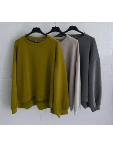Scuba Sweat Shirt langarm dunkelblau uni mit...