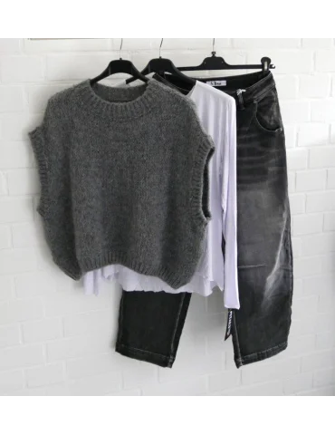 Sexy Woman Graue Damen-7/8-Jeans im Used Look –...