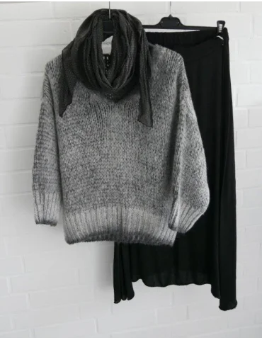 Damen Pullover grau grey verwaschen...