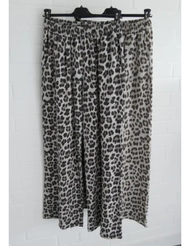 Marlene Palazzo JogPants Damen Hose beige schwarz taupe Leo mit Baumwolle