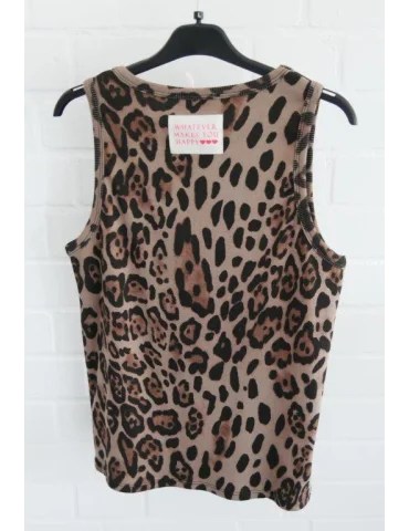 Rückansicht des Leo Tops mit hohem Ausschnitt