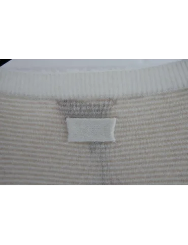 Leichter Feinstrickpullover in Creme-Beige