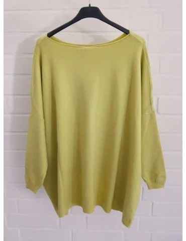 ESViViD Damen Pullover pistazie Rundhals Onesize ca. 38 - 46 mit Viskose 2232
