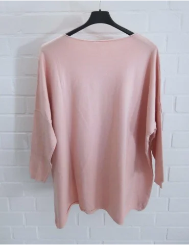 ESViViD Damen Pullover nude Rundhals Onesize ca. 38 - 46 mit Viskose 2232