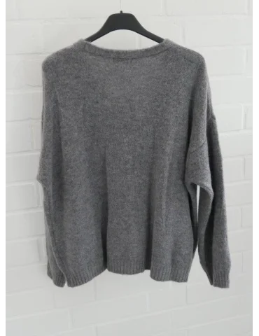 Graue Cardigan – weicher Strick mit Knopfleiste