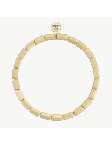 Damen Armband in mattem goldfarben aus aufgereihten Röhrchen