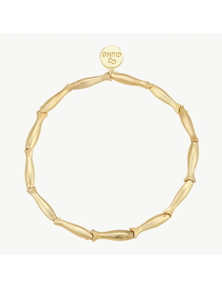 Goldfarbenes Modeschmuck Armband mit Fischelementen