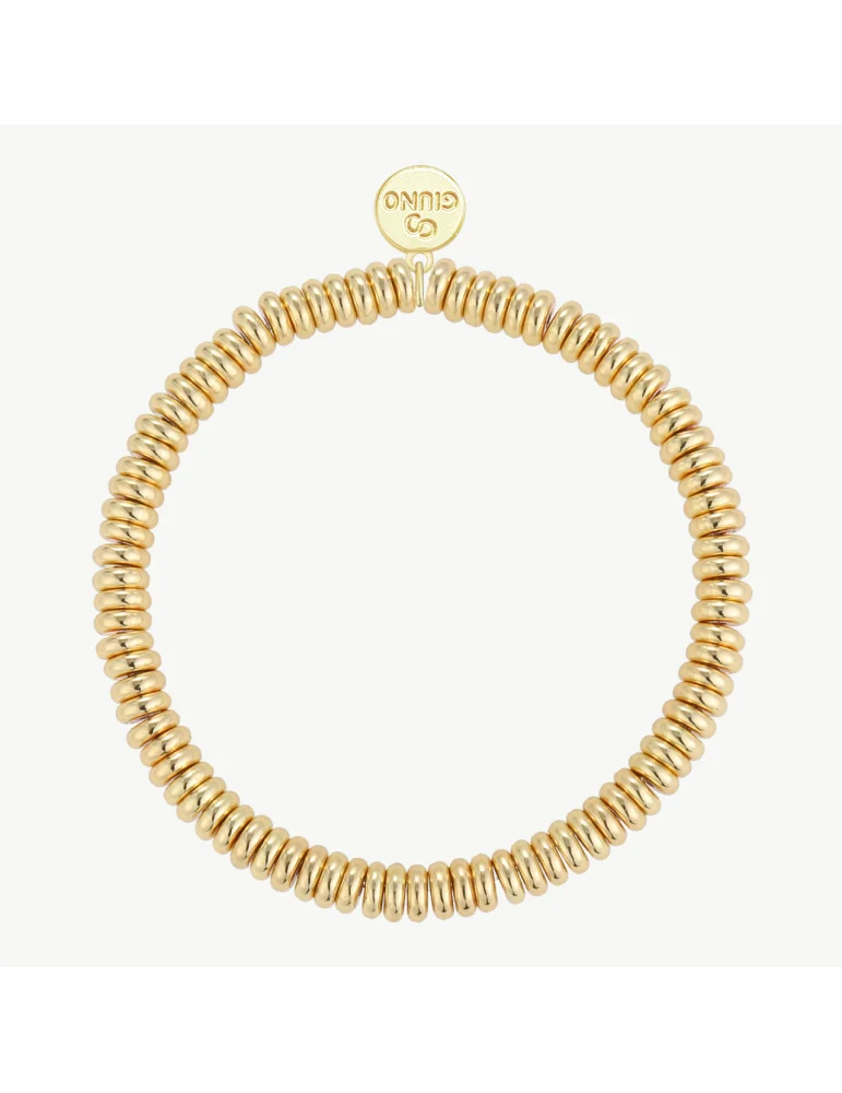 Modeschmuckarmband für Damen aus goldfarbenen Scheiben