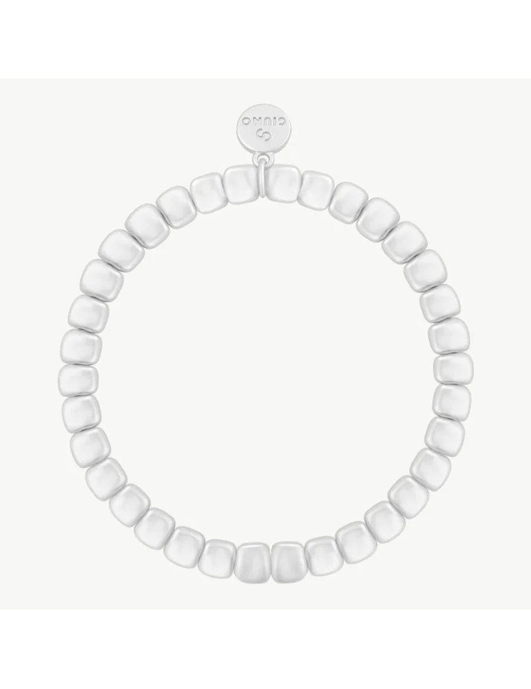 Mattsilbernes Würfelarmband mit Charm