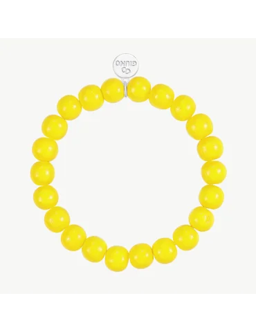Gelbes Perlenarmband aus Holz