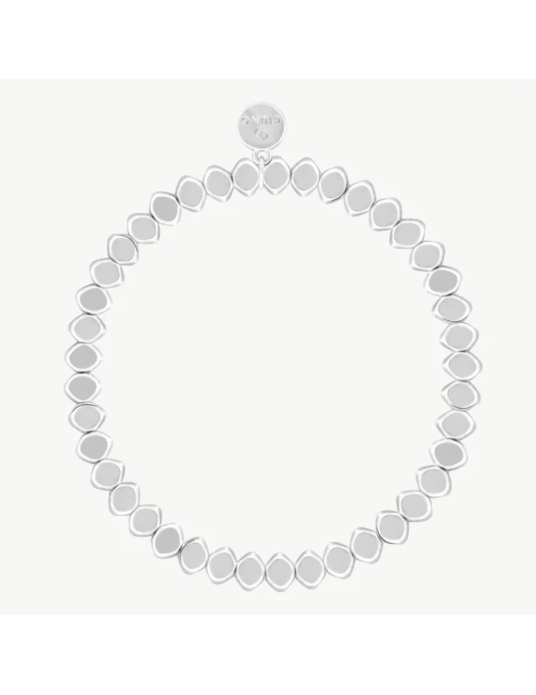 Damen Armband matt silber mit Rauten Elementen