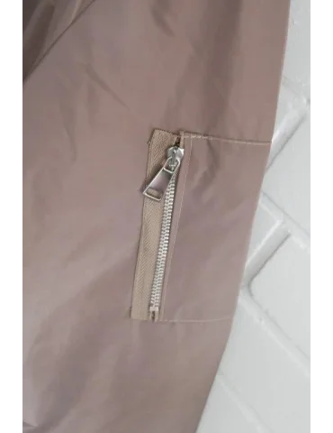 Damen Bomber-Mantel Lang -  | Schlamm