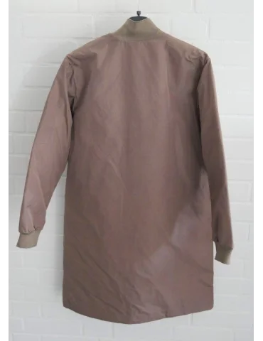 Damen Bomber-Mantel Lang -  | Schlamm