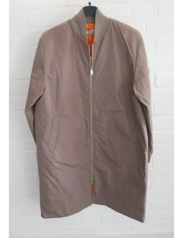 Damen Bomber-Mantel Lang -  | Schlamm