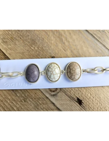 GIUNO Armband mit Stein-Applikationen | Silber-Look