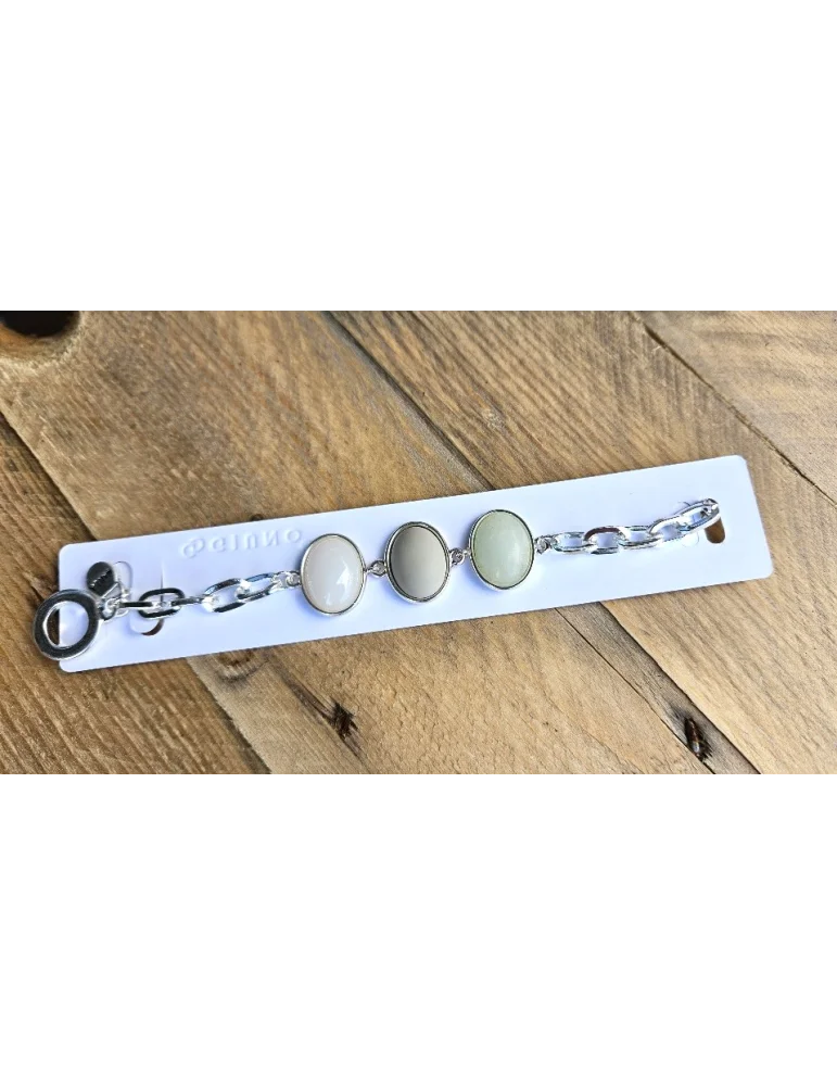 GIUNO Armband mit Stein-Applikationen | Silber-Look