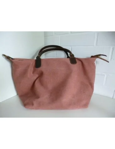 Tasche Schultertasche Canvas Made in Italy rostbraun weiß Stern Ibiza Style