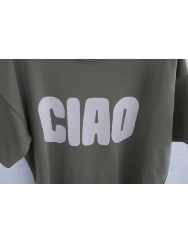 Olivgrünes Damen Sweatshirt CIAO Print