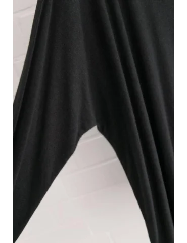 Damen Basic Shirt langarm schwarz matt uni mit Viskose Onesize ca. 38 - 46 100LA