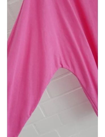 Damen Basic Shirt langarm pink matt uni mit Viskose Onesize ca. 38 - 46 100LA