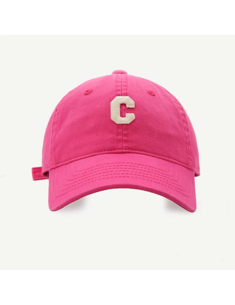 verstellbare Kappe pink mit cremefarbenem "C" vorne