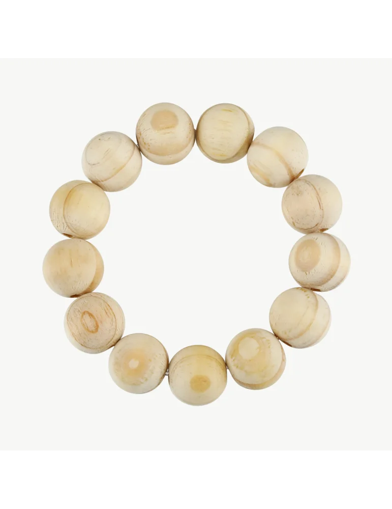 Naturfarbenes Holzperlen-Armband