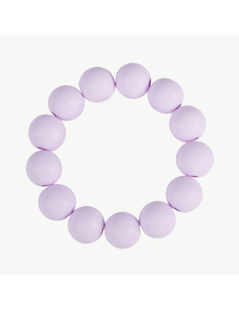 Fliederfarbenes Holzperlenarmband für Damen
