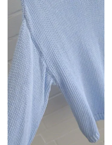 V-Neck Strickpullover hellblau - Jetzt bei stiltrend shoppen